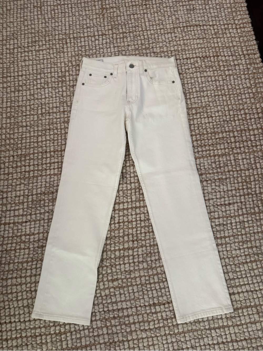 GAP 90’s Straight High Rise Cream Straight-Leg Jeans